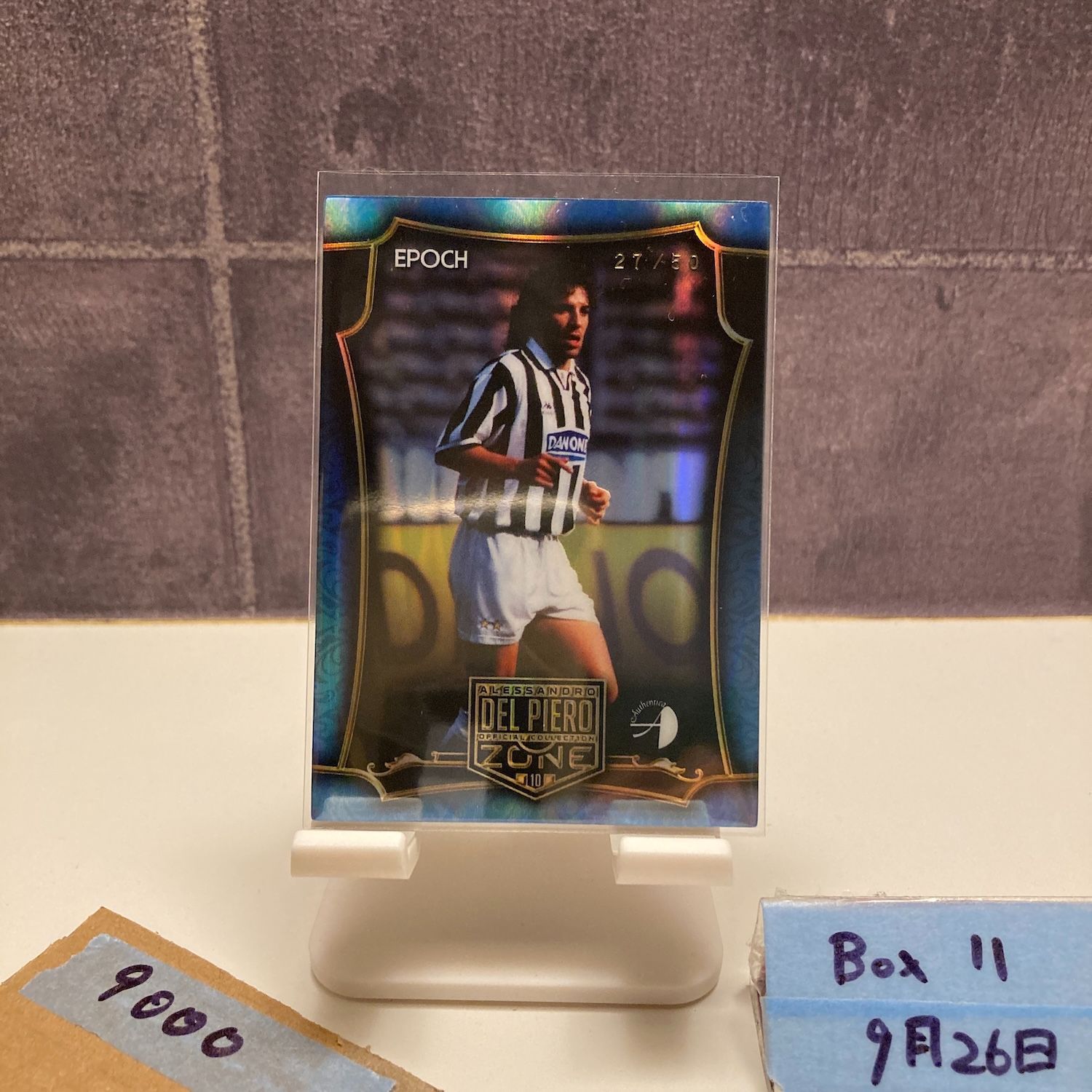 2017 EPOCH アレッサンドロデルピエロ Alessandro Del Piero 27|50 ユヴェントス Del Piero Collection Blue Parallel カード