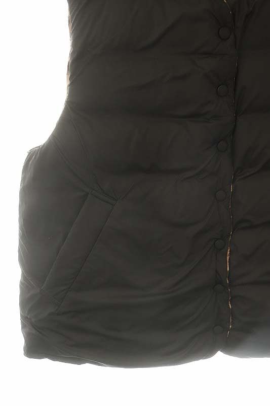 マニプリ manipuri リバーシブル ダウンベスト レオパード