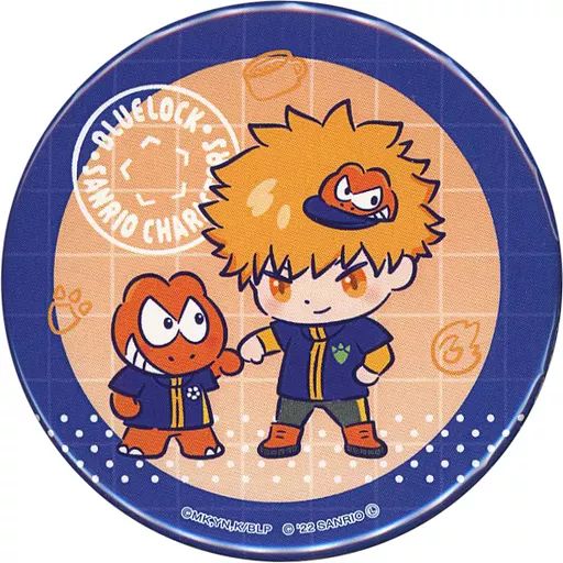 ブルーロック 國神錬介 サンリオ 缶バッジ 中古】バッジ・ピンズ 國神錬介×ウィアーダイナソアーズ! 「ブルー