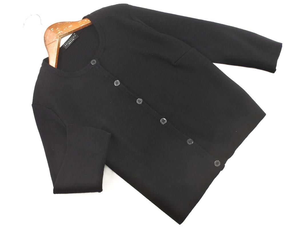 ESTNATION エストネーション ウール混 ニット カーディガン 黒