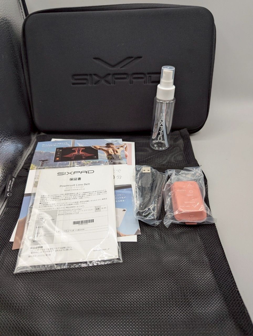 新作もいち早くお手元に！ SIXPAD Powersuit Core Belt Mサイズ ピンク コントローラー付き シックスパッド 絶対にお買得!