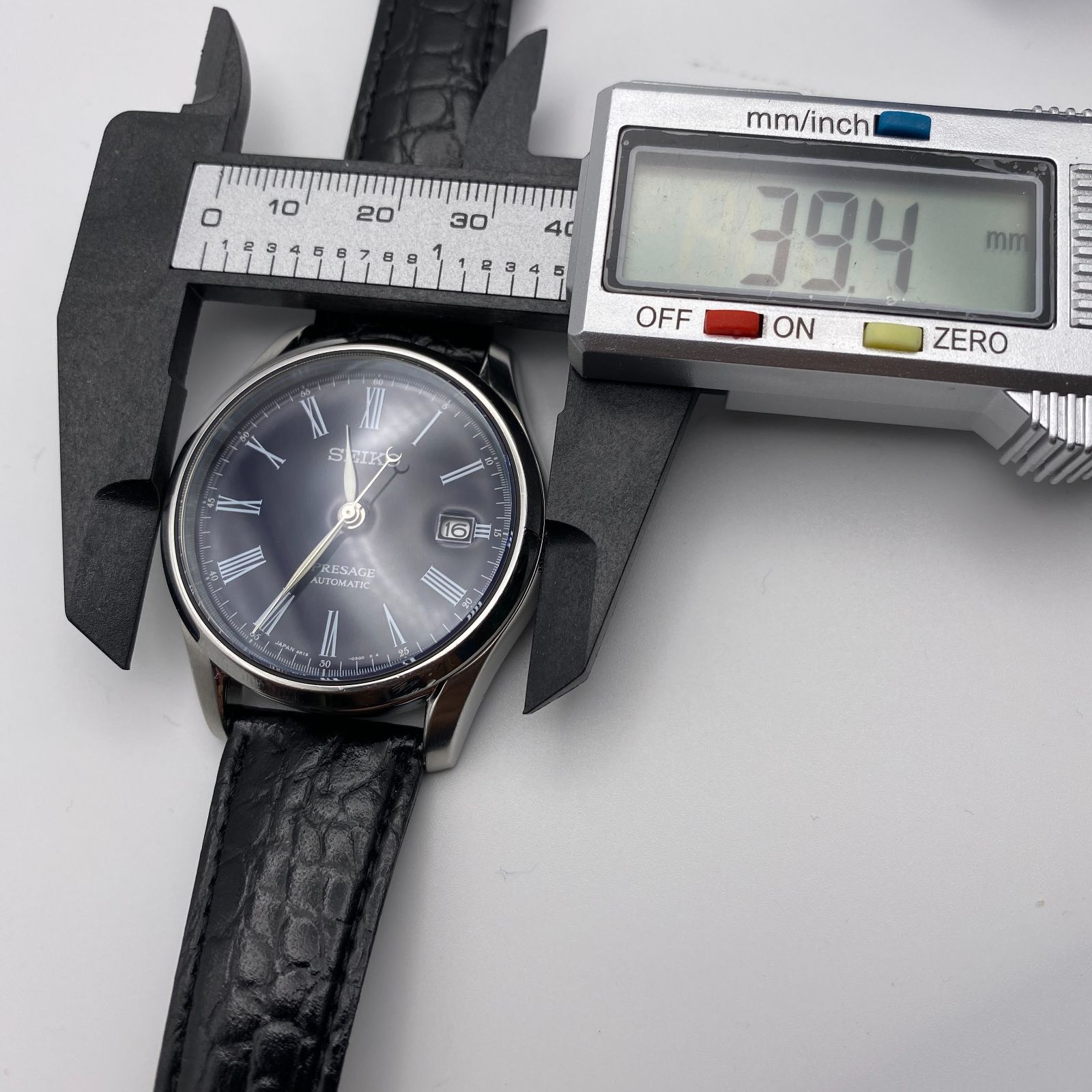 セイコー SEIKO　自動巻き オートマチック　機械式　　プレザージュ　PRESAGE　プレステージライン　6R15-03V0 SARX053　 青琺瑯モデル　ネイビー　希少品　デイト　ローマン　裏スケ　　　稼働品　アナログ腕時計　メンズ　W076