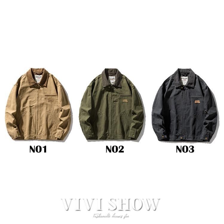 Barbourオリーブグリーン コーデュロイ襟 ジャケット