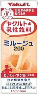 ヤクルト ヤクルトの乳性飲料 ミルージュ200 特定保健用食品 特保 200ml紙パック×24本入× 2ケース