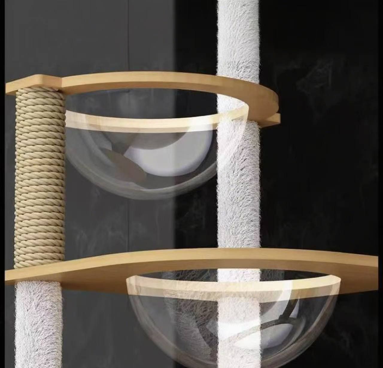 キャットベッド キャットツリー一体型