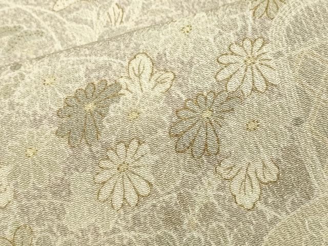 【いあ高級 楊柳正絹花丸文様小紋】 平和屋着物○上質な小紋 摺り型友禅 草花丸文 金彩 正絹 逸品