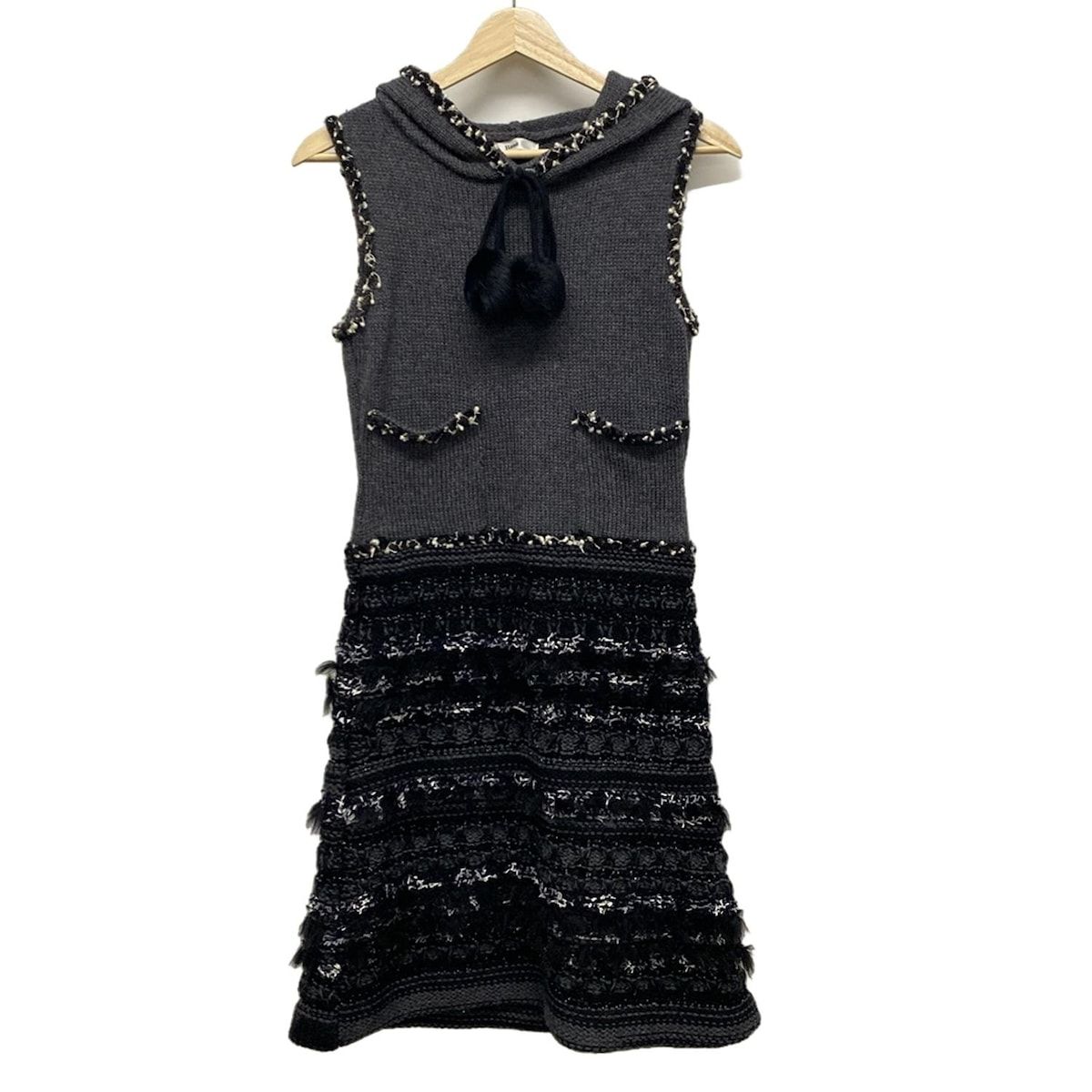 RENE 黒ノースリーブニットワンピース ルネ ワンピース サイズ36 Rene