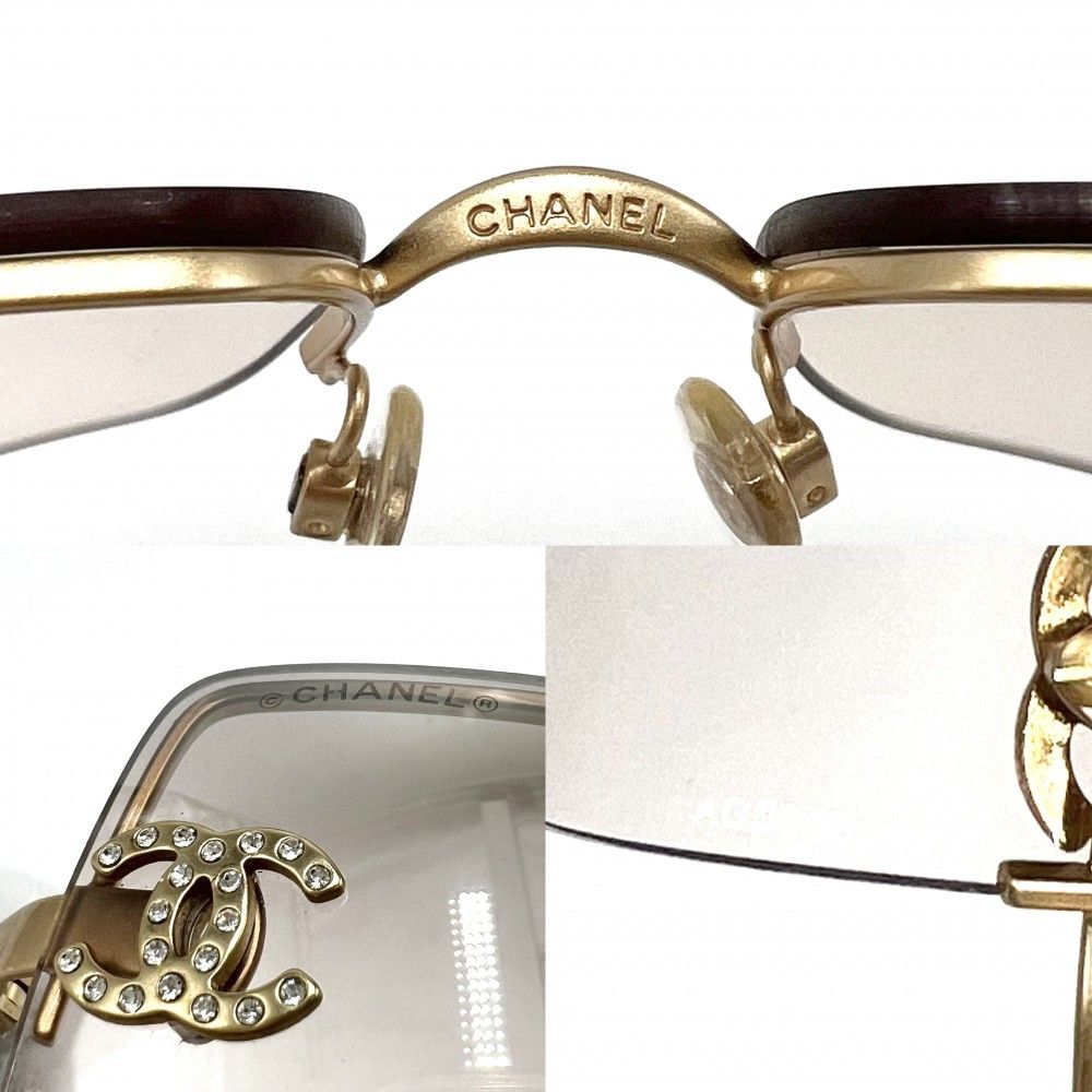 CHANEL サングラス リムレス 4092-B ゴールド ココマーク CHANEL サングラス リムレス 4092-B ゴールド ココマーク - メルカリ