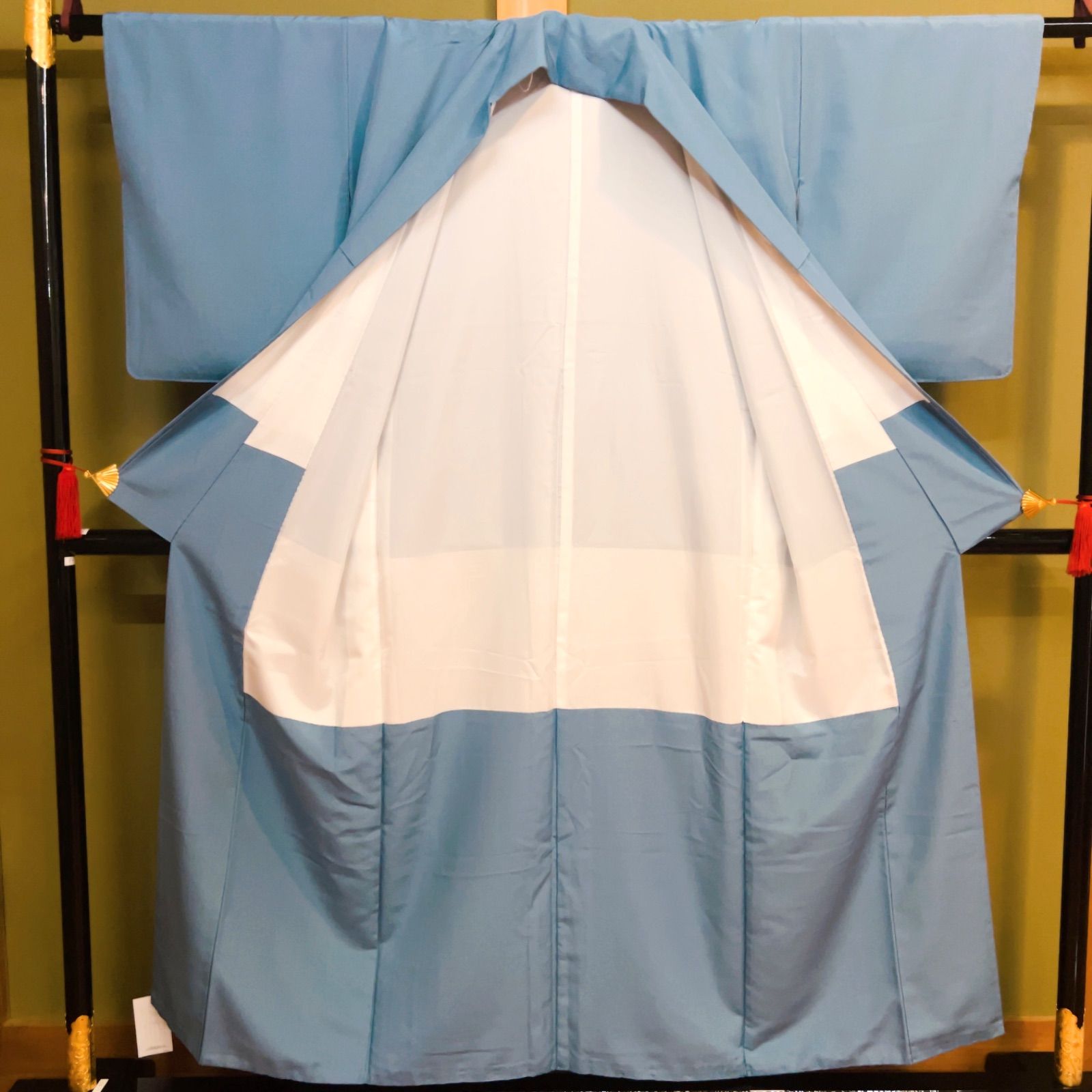 東レシルック 洗える着物 色無地 紋意匠 撫子色 トールサイズ 袷N1 良品✨