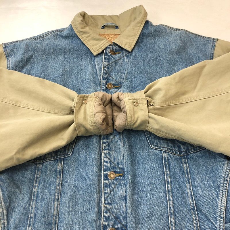 ジャケット・アウター 90s OLD GAP denim stadium jacket Vtg 90s Gap Denim Jean Jacket Men's M Light Wash Trucker USA