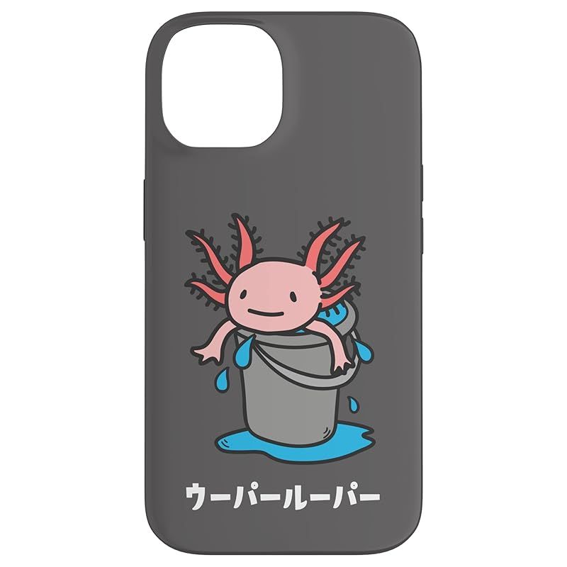 新品　iPhone 14 ウーパールーパー メキシコサラマンダー アホロートル バケツ かわいい おもしろ 可愛い 面白い 大人 子供 スマホケース