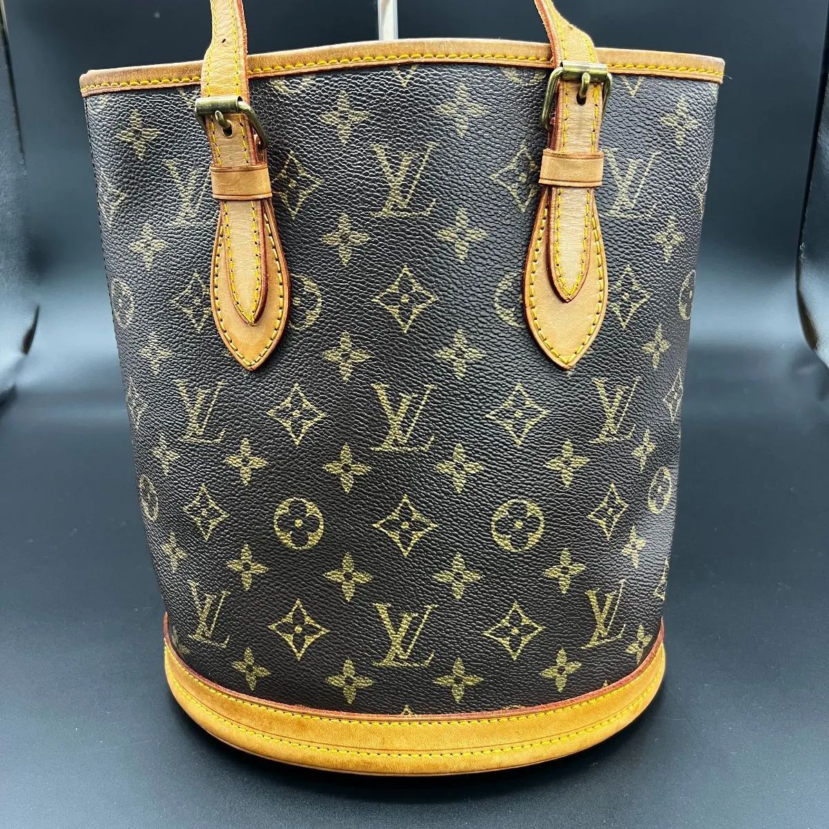 匿名配送】[美品]LOUIS VUITTON ルイヴィトン モノグラム プチバケット ...