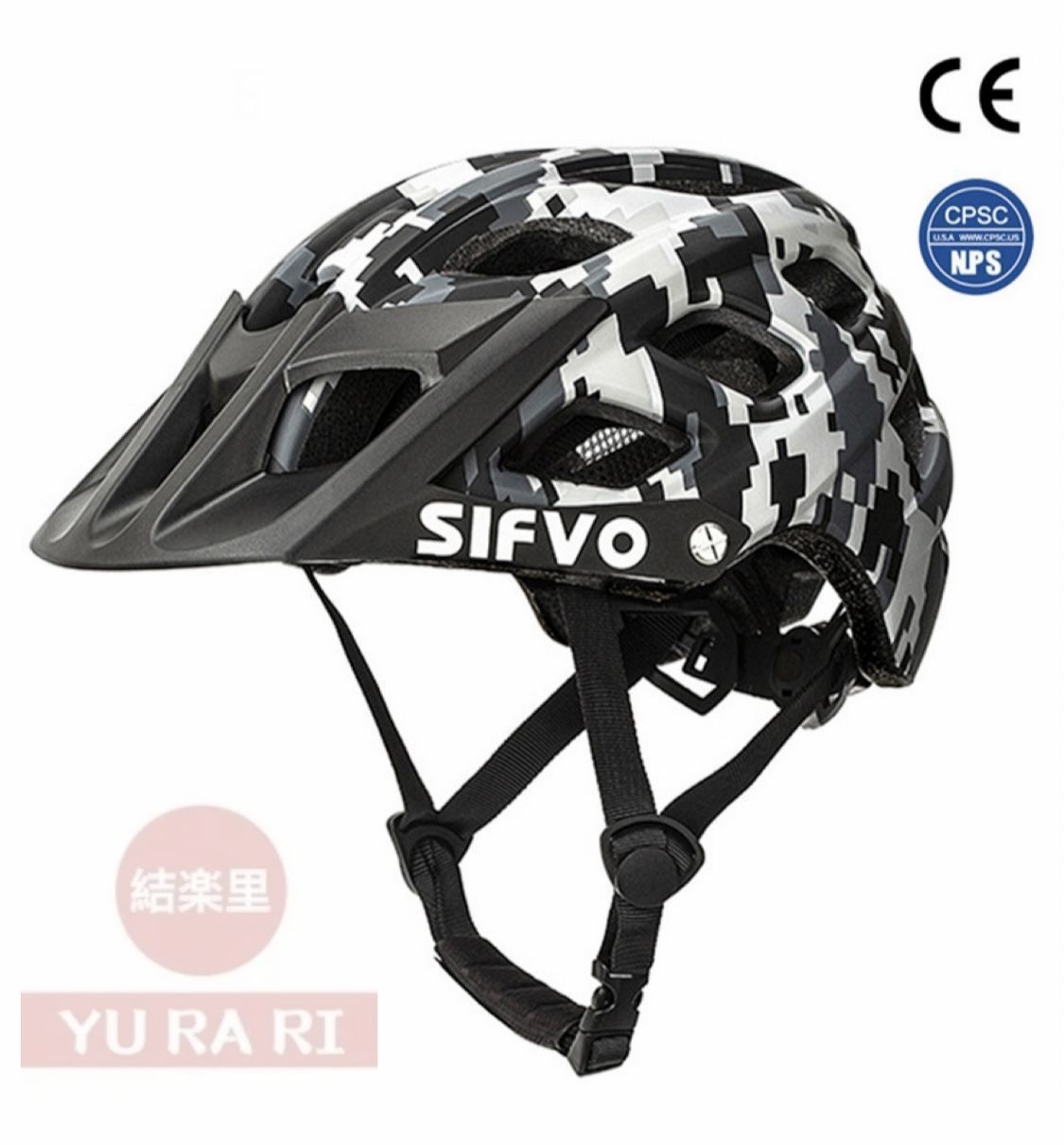 SIFVO 子供用迷彩ヘルメット屋外スケートボ ド自転車 調節 スポーツヘルメット自転車ヘルメット 超軽量 子供用CPSC認証済み 12