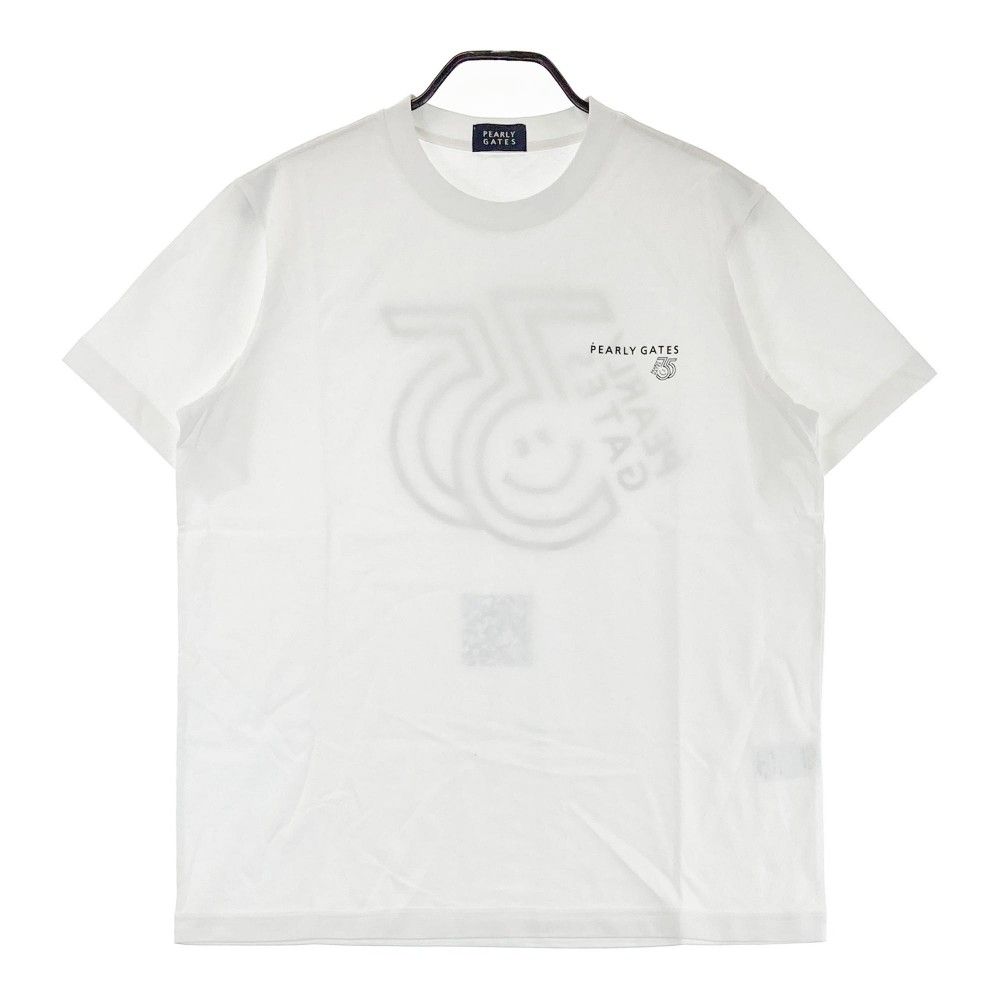 サイズ：F PEARLY GATES パーリーゲイツ 35周年モデル 半袖Tシャツ ノベルティ 非売品  ホワイト系 [240101347018] ゴルフウェア メンズ ストスト サイズ：F PEARLY GATES パーリーゲイツ 35周年 クルーネック