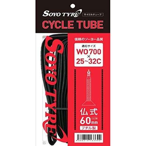 【在庫処分】60mm 700x25-32c 96g SOYOチューブ TYRE) 仏式バルブ ソーヨータイヤ(SOYO