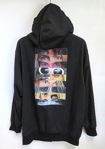 s23g-591x【中古】MINEDENIM ﾏｲﾝﾃﾞﾆﾑ Eye Print Hooded Zipup Parka