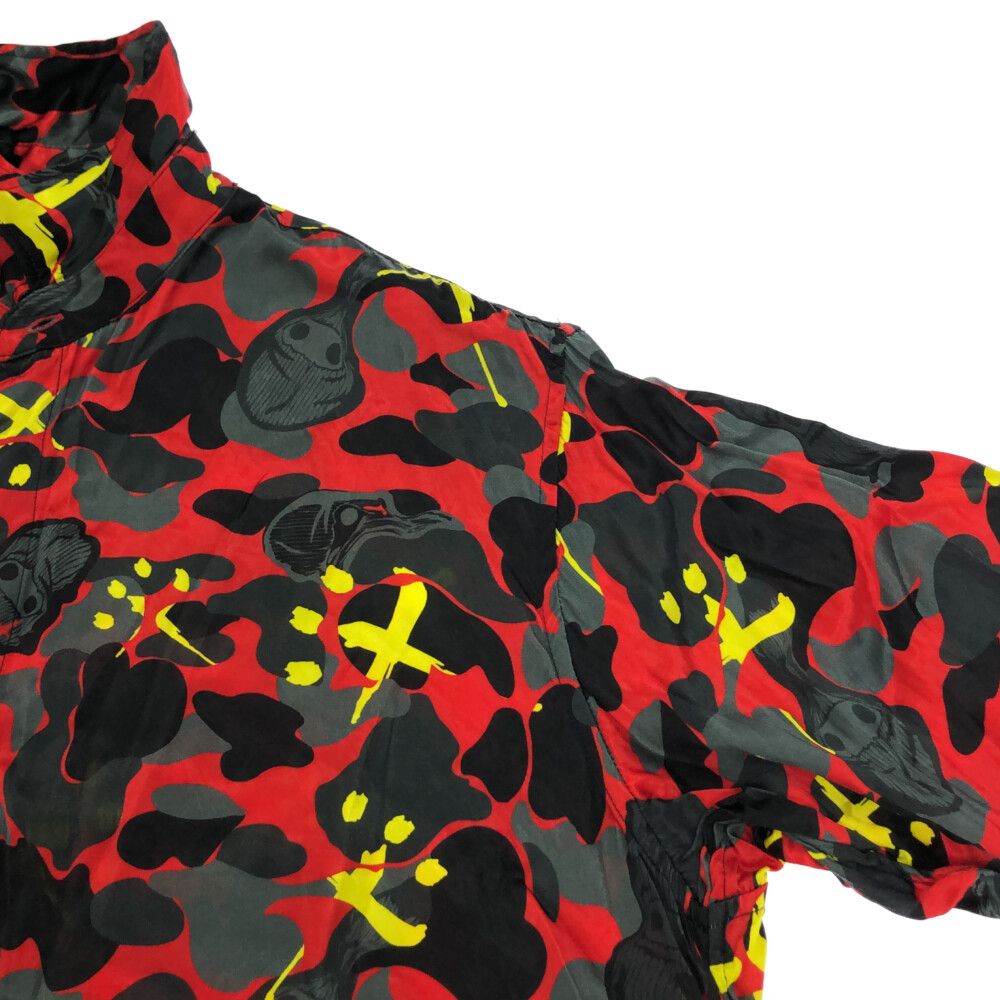 cvtvlist (カタリスト) crew camo shirt カモ柄レーヨン長袖 