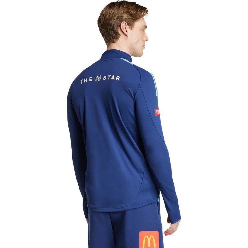 送料無料 匿名配送 Mサイズのみ アディダス ニューサウスウェールズ ブルース 2025 メンズ ハーフジップ スウェットシャツ 青 ブルー 公式モデル 日本未発売