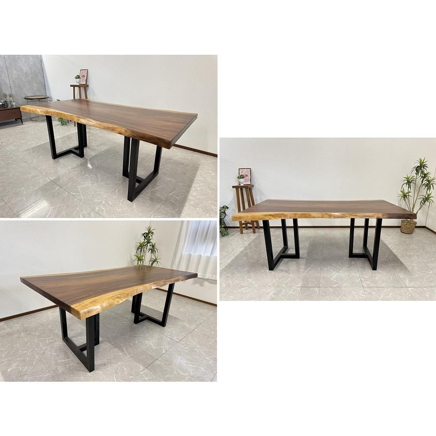 値下可　一枚板テーブル　① Amazon｜【開梱設置無料】無垢 一枚板テーブル 幅180cm 天厚55mm