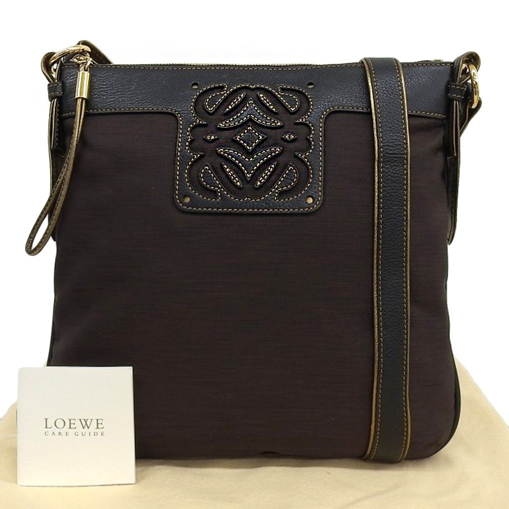 本物保証】 希少 レア 布袋付 新品同様 ロエベ LOEWE アナグラム 
