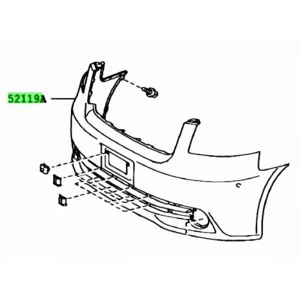 トヨタ純正新品ZRR70W ZRR75W ヴォクシー 煌Z 後期 ノア フロントバンパー 070 ホワイトパールクリスタルシャイン