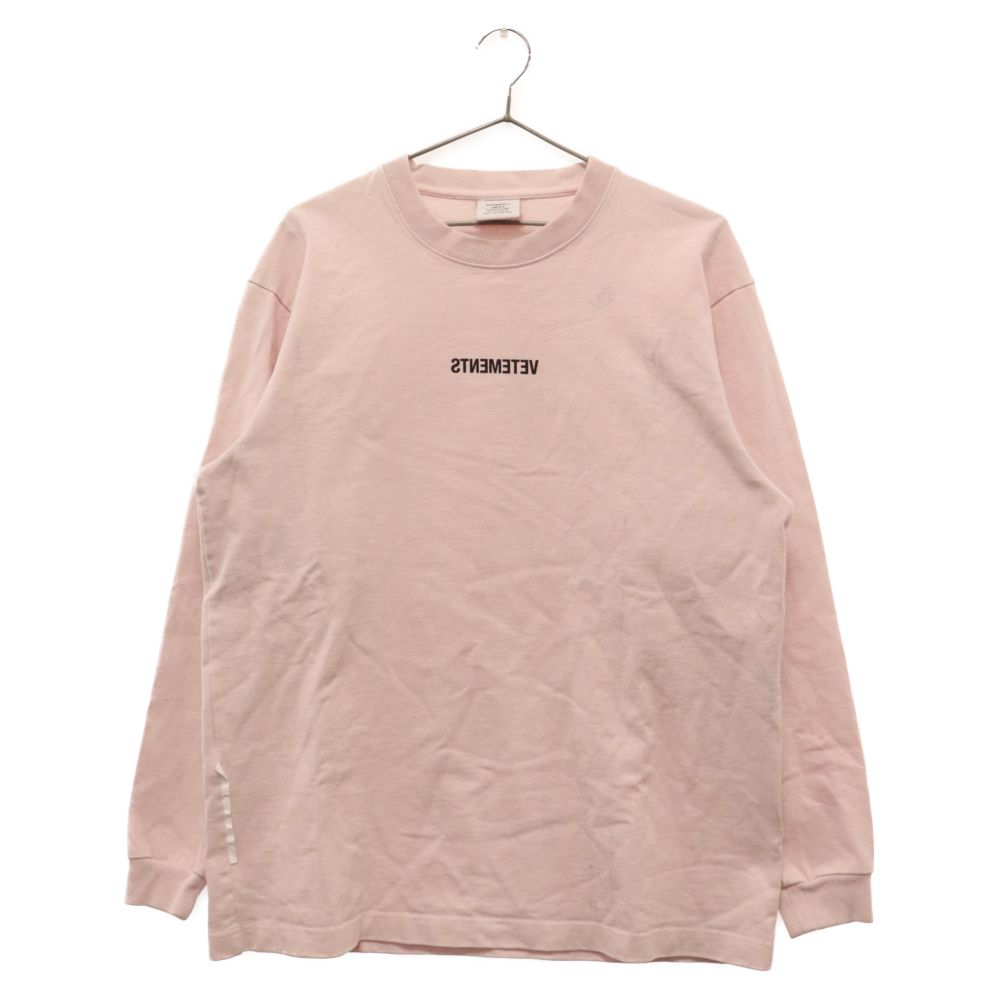 vetements ヴェトモン ロングtシャツ 長袖 アームロゴ入り VETEMENTS ヴェトモン ロンT 袖ロゴ レインボー - メルカリ