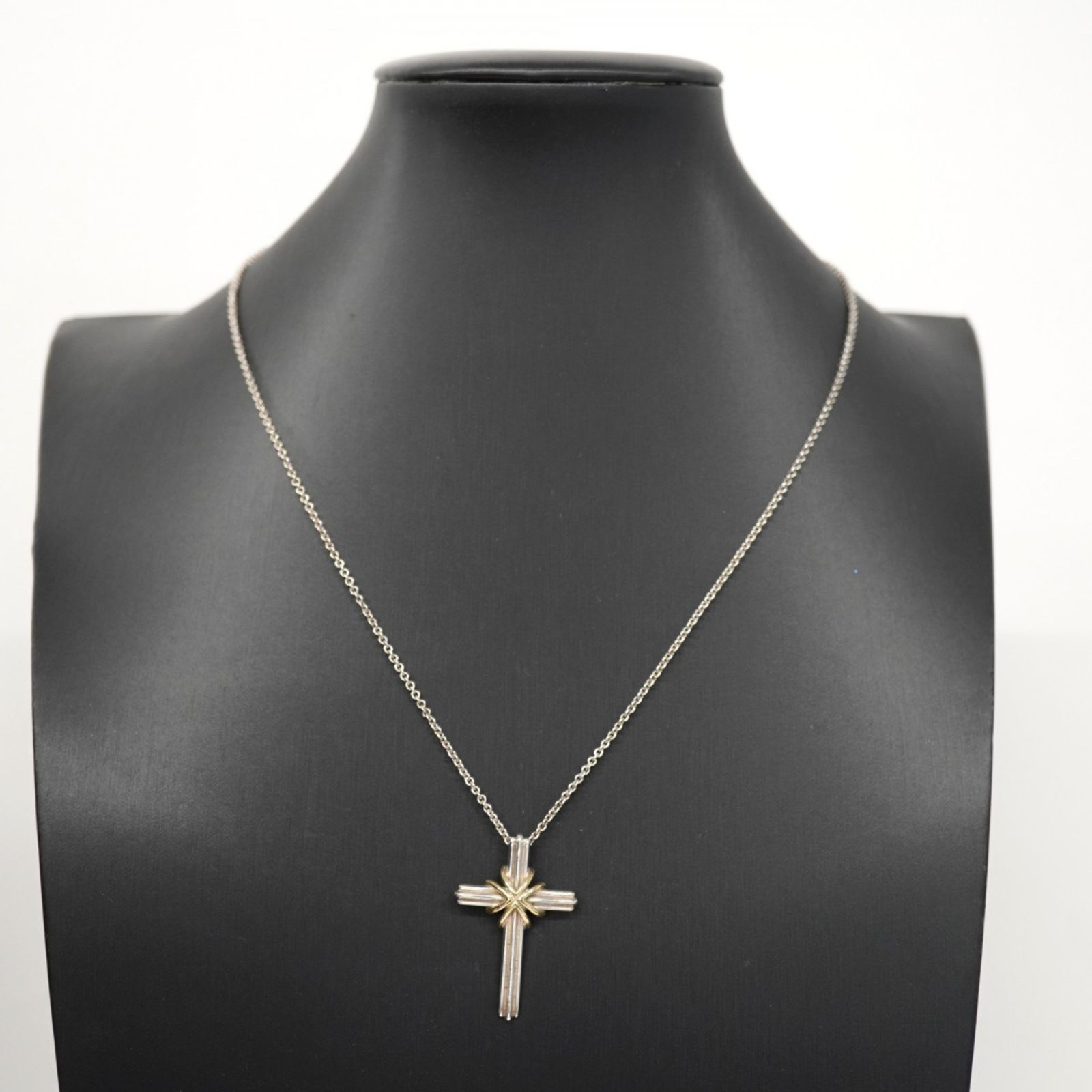Tiffany シグネチャークロス18KYGイエローゴールドシルバー925 ティファニー(Tiffany) ティファニー ネックレス シグネチャー