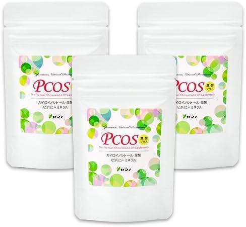 Amazonから発送 PCOS 葉酸プラス サプリメント 3袋セット