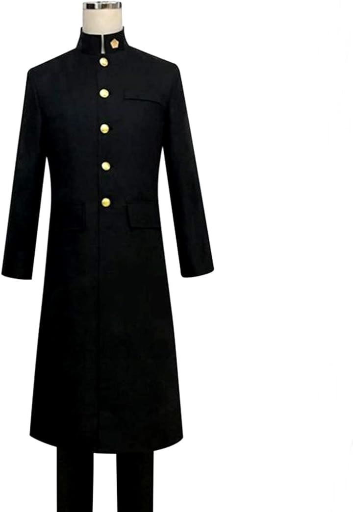SCGEHA 学ラン コスプレ 長ラン 学生服 制服 cosplay 風船２個付き ブラック L
