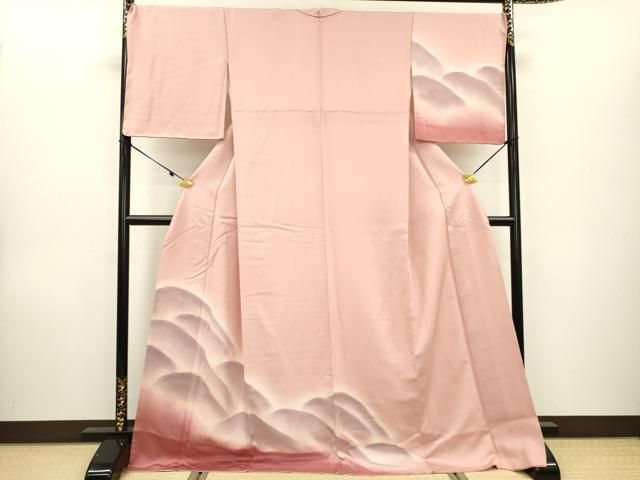 平和屋着物○訪問着 ろうけつ染め 流水文 暈し染め 正絹 逸品 AABA4855ck