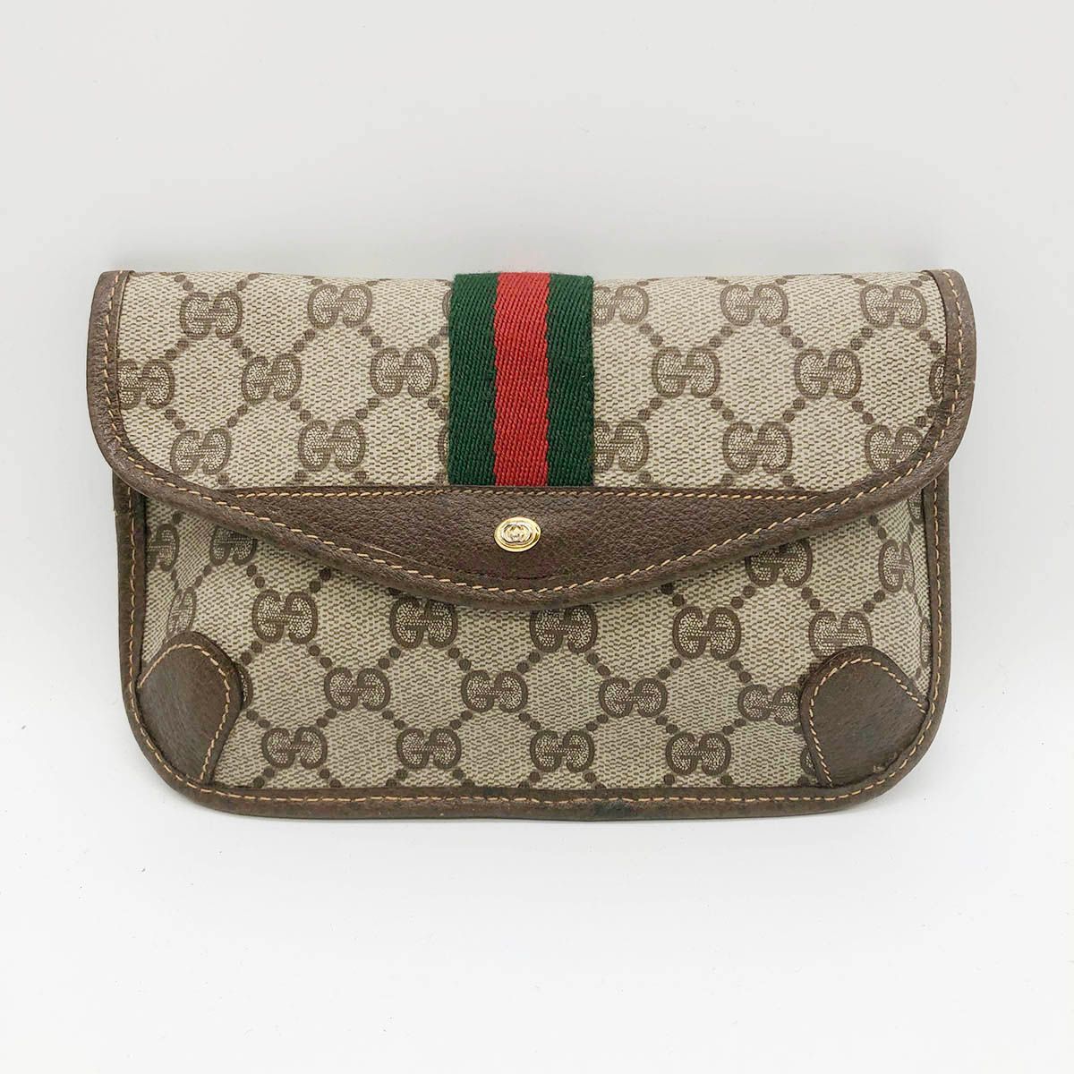 GUCCI グッチ 89・01・021 オールドグッチ シェリーライン ポーチ