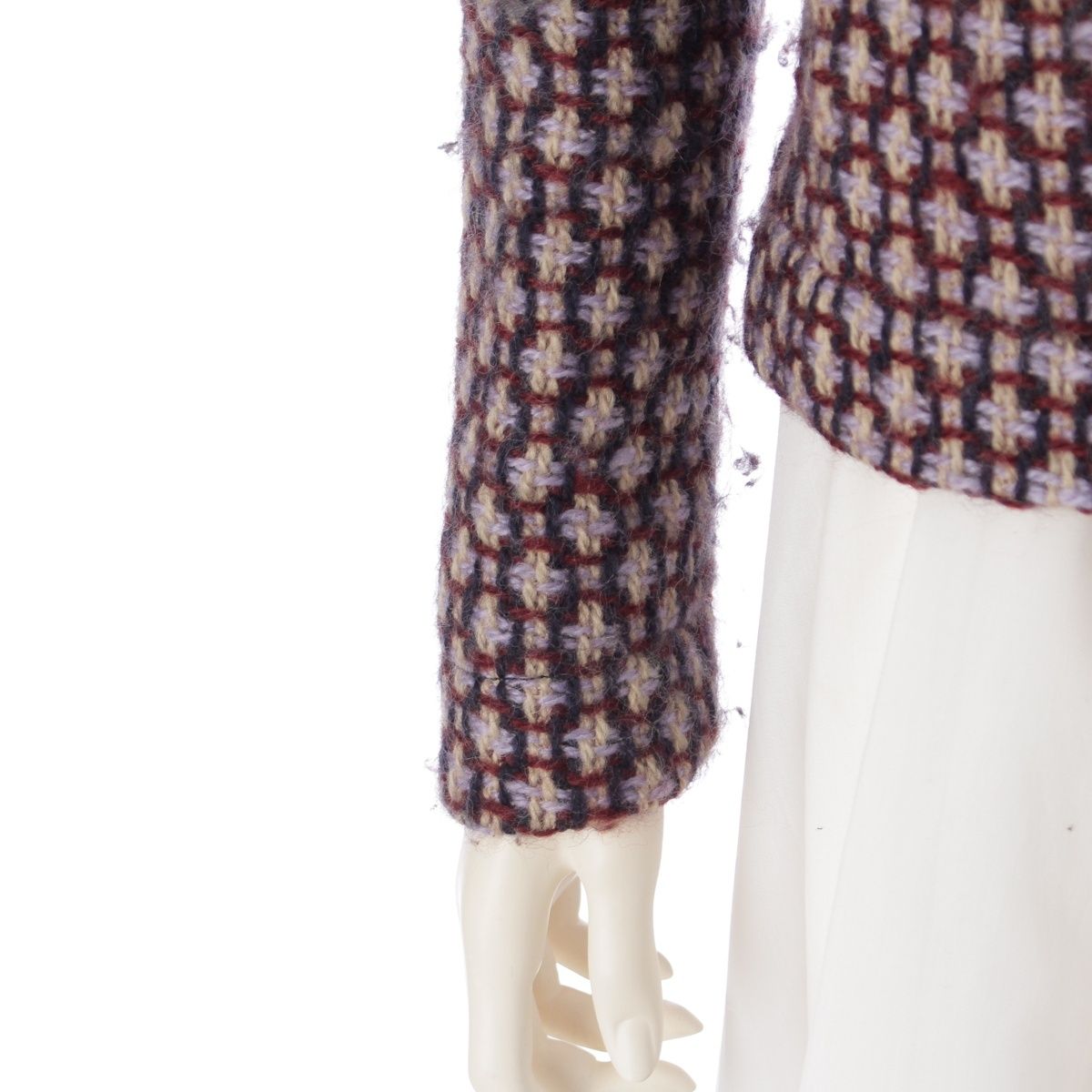 MIU MIU◇ロングコート/36/ウール/ピンク/チェック/AMM1 2020 MIU 0