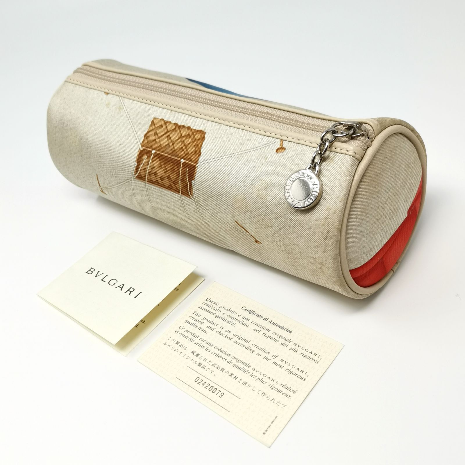 ブルガリ BVLGARI ポーチ 筒形ポーチ 化粧ポーチ 汚れあり 中古品 管理
