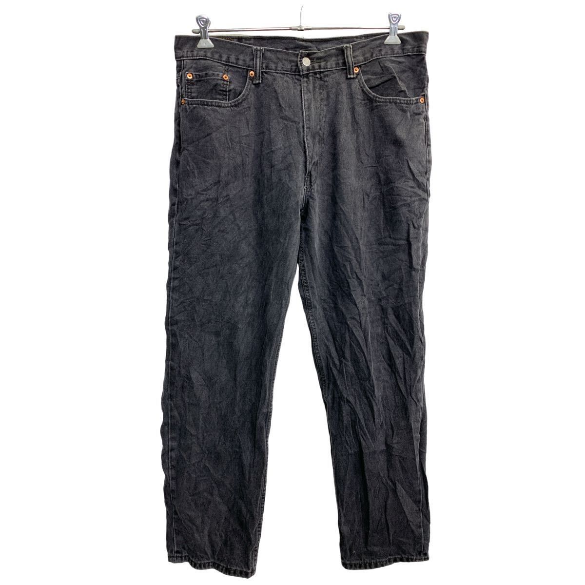 Levi's 550 デニムパンツ W38 リーバイス リラックスフィット ビッグサイズ ブラック コットン 古着卸 アメリカ仕入 2405-213