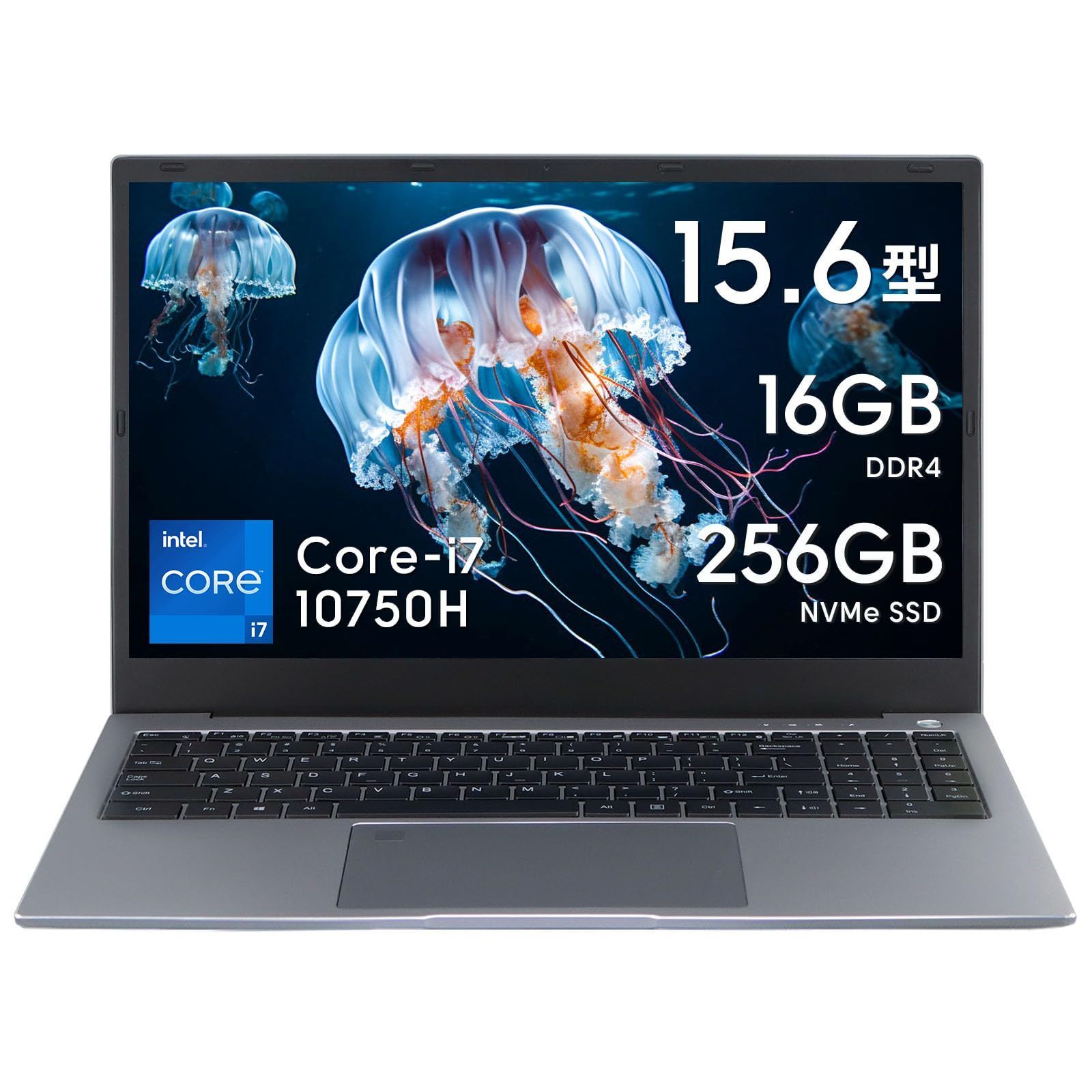 【人気商品】16GB 第10世代/15.6インチ i7 i7 ゲーム(Core 2019永続版搭載ノートpc/在宅勤務・動画編集・ Office pro 11 +256GB) Windows 高速SSD/webカメラ/指紋認証 /NvMe 5.0GHz)全金