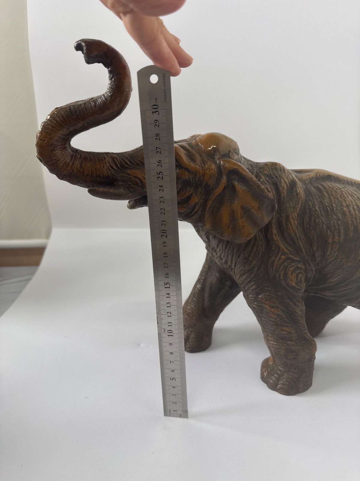 置物 金属工芸 彫刻 象 ゾウ 象 金属工芸 オブジェ ブロンズ 置物 インテリア 横55cm.美術工芸