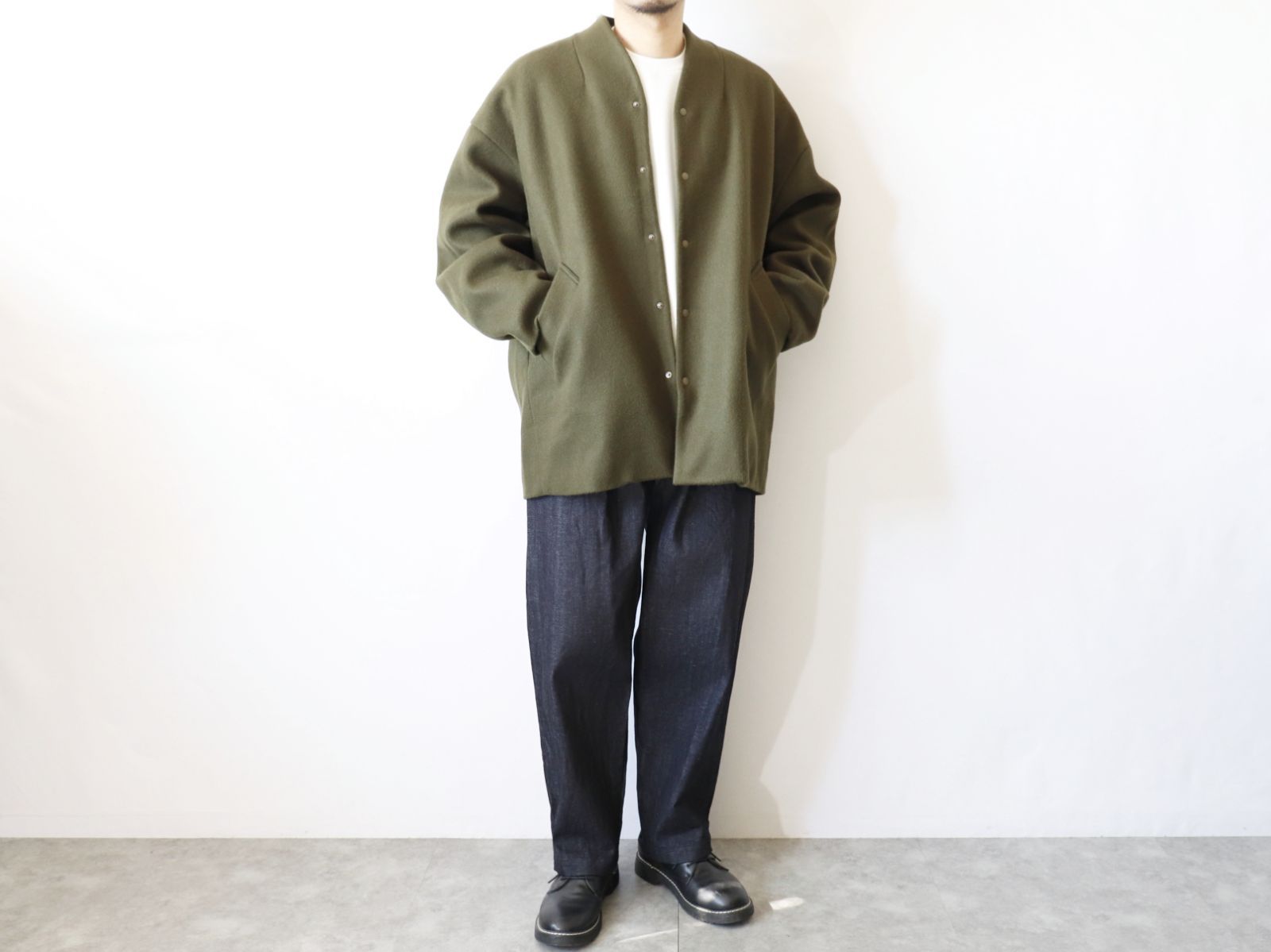 完売品　サイネリア/ダウンノーカラージャケット（ユニセックス） KSU13205 完売品サイネリア/ダウンノーカラージャケット（ユニセックス