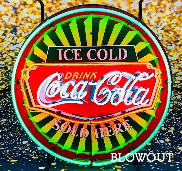 70年代　コカコーラ　ステンドグラス　看板　サイン　アメトイ　バー　ガレージ 70年代 コカコーラ ステンドグラス 看板 サイン アメトイ バー