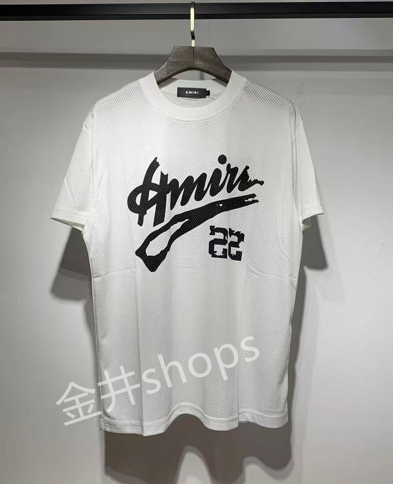新品、未使用 [AMIRI] アミリ 通気性、メッシュ、速乾 Tシャツ 半袖  