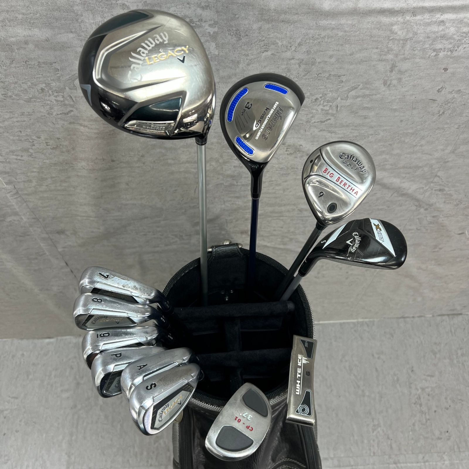Callaway - キャロウェイ 　キャスコ　メンズゴルフ12本セット　カーボン　R　右利き用　キャディバッグ　初心者おすすめ　入門用　Callaway　Kasco キャロウェイ キャスコ メンズゴルフ12本セット カーボン R 右