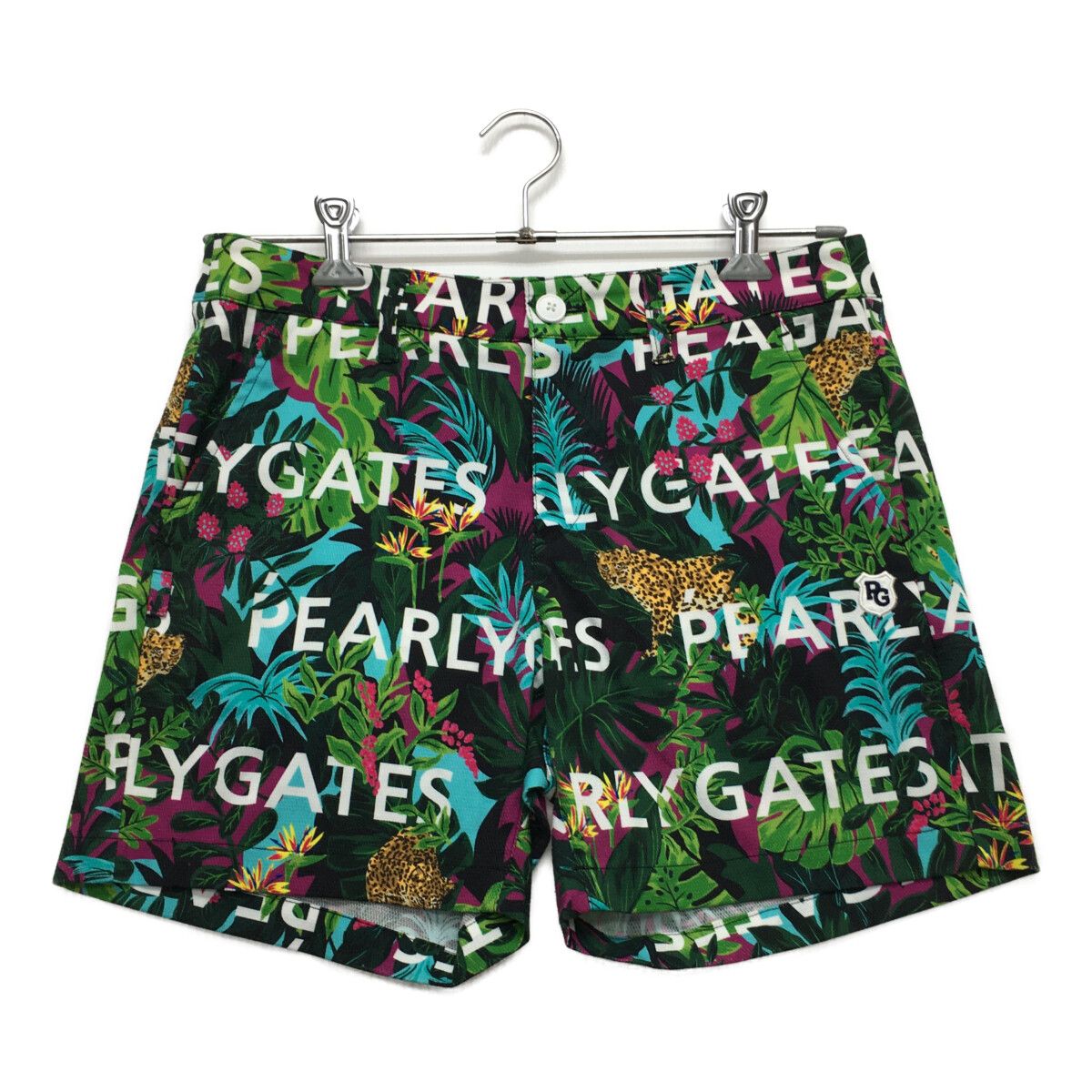 PEARLY GATESパーリーゲイツ 花柄ショートパンツ 美品　カラフル フォロー割】 美品 パーリーゲイツ レディース ショートパンツ サイズ0
