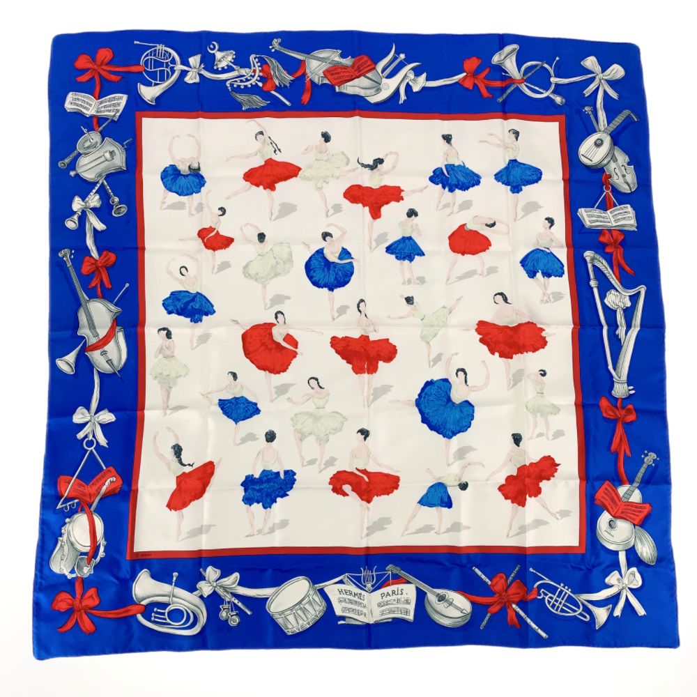 極美品 HERMES エルメス カレ90 シルクスカーフ La Danse ラ