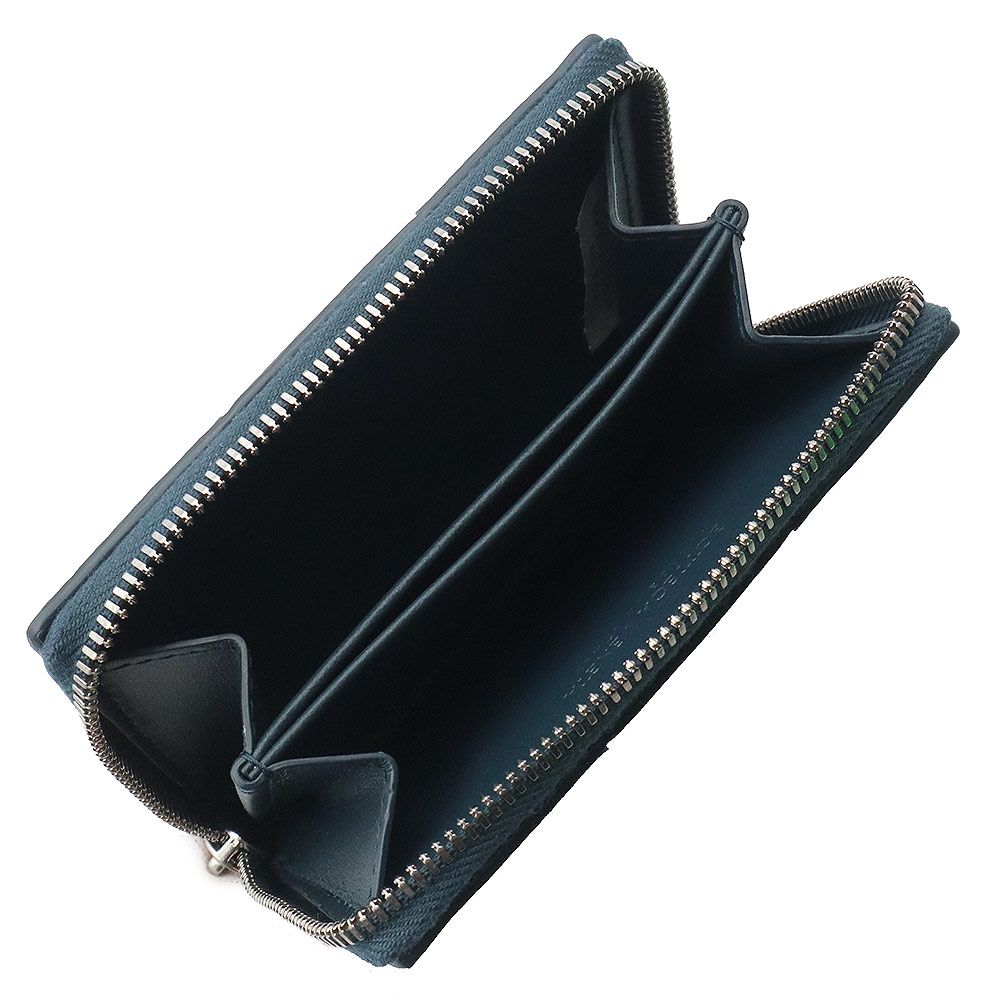 [美品]日本限定ボッテガヴェネタイントレチャート ファスナー付きコインパース BOTTEGA VENETA(ボッテガヴェネタ) スペースイントレチャート
