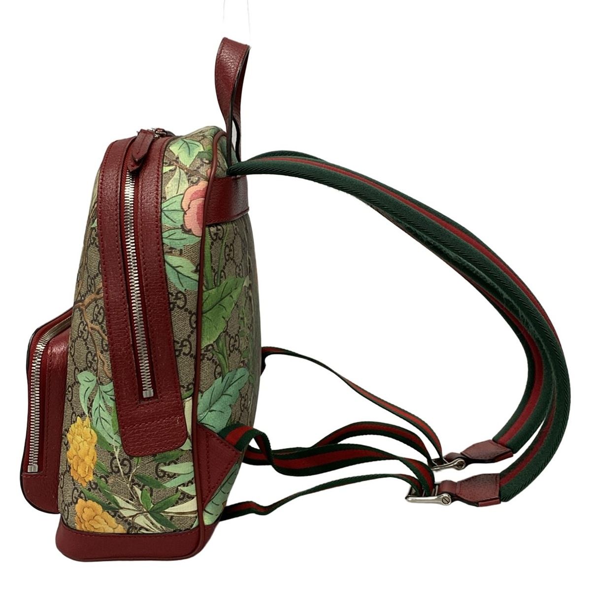 【極美品】GUCCI グッチ　ミニリュック　GG 総柄　レディース スプリーム グッチ(GUCCI)グッチ オフディア ミニ GGスプリーム リュック