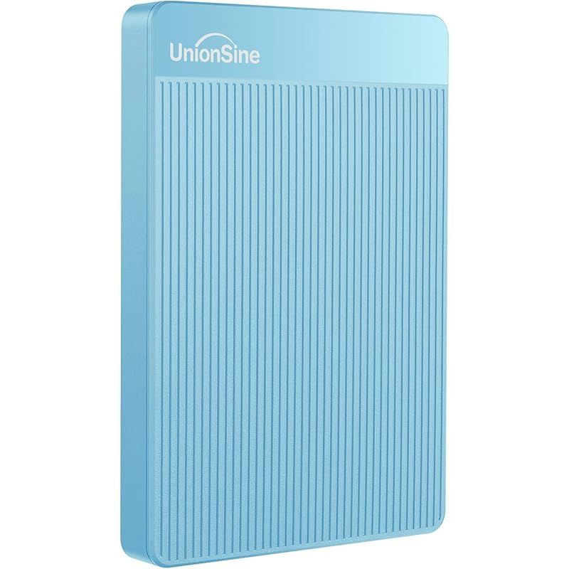 UnionSine 超薄型外付けHDD ポータブルハードディスク 500GB 2.5インチ USB3.0に対応 PC/Mac/PS4/XBox適用 (青）HD2510 1