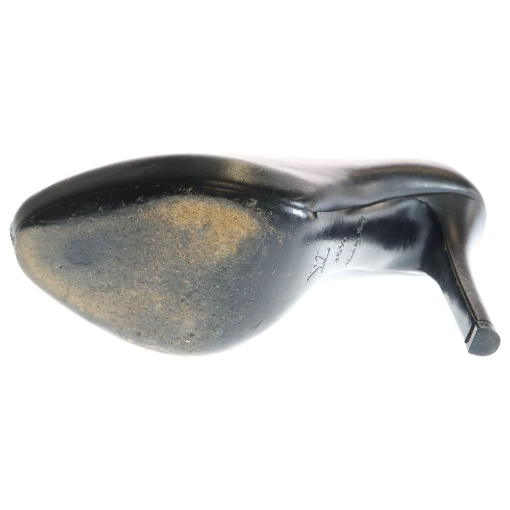  LOUIS VUITTON ルイヴィトン パドロック ヒール オープントゥ レザー パンプス シューズ ゴールド金具 ブラック レディース ハイヒール パンプス パンプス