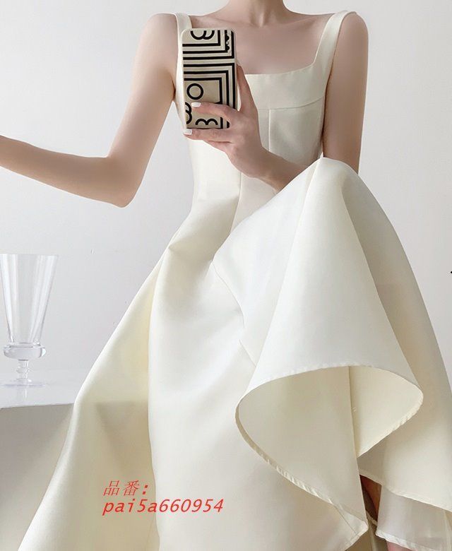 ウェディングドレス 黒 白 ウェディング カラードレス 大きいサイズ ウェディングドレス 二次会 4L ノースリーブ スクエアネック 小さいサイズ 3L ミモレ丈 pai5a660954 WWW_MORNINGWALKER_COM