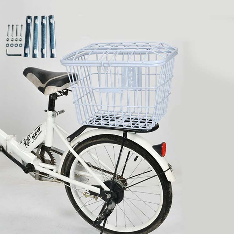 後ろバスケット 後ろカゴ かご 大きい 自転車 蓋つき 蓋なし