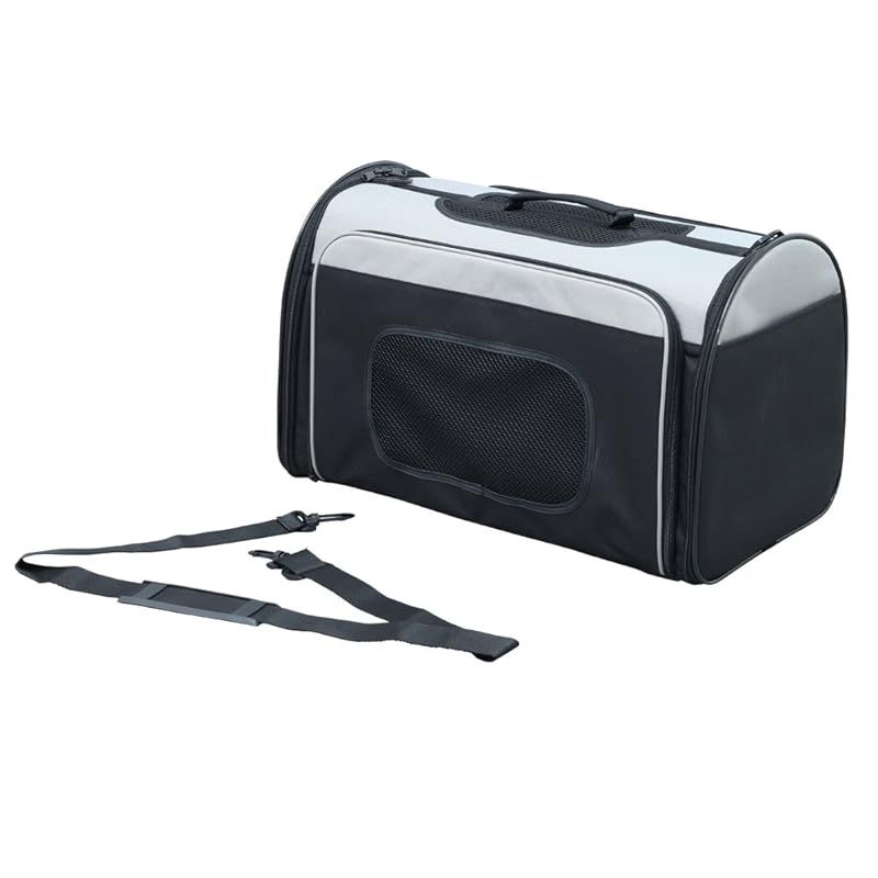 アイリスプラザ ペットキャリー アウトドア 簡易ケージ 折りたたみ可 ブラック 小型犬 猫用 0