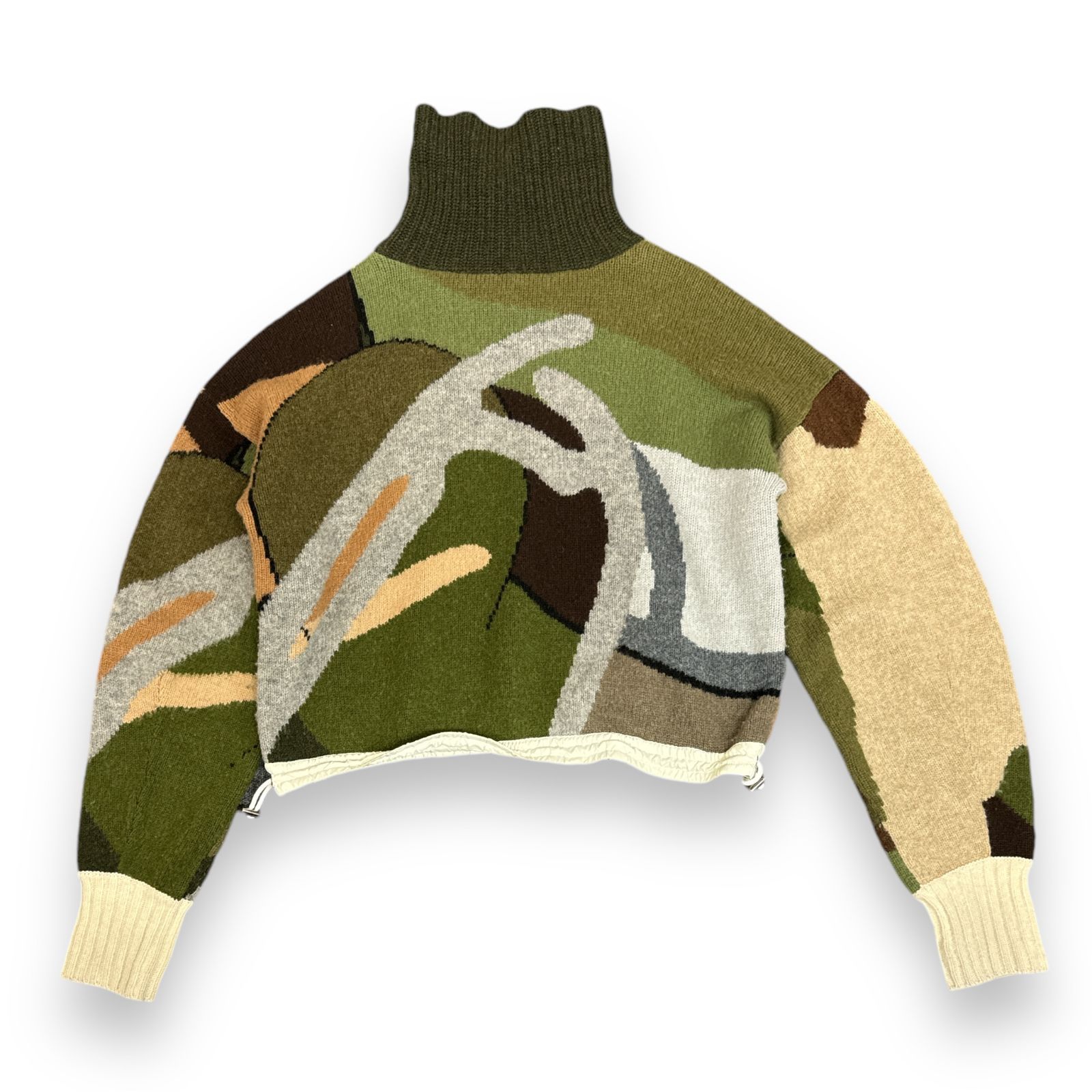 sacai × KAWS 21AW タートルネックカモフラニットセーター サカイ 